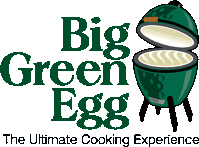 Big Green Egg logo - Ace Chimney Sweeps Big Green Egg logo - An egg shaped smoker in green with an open top.