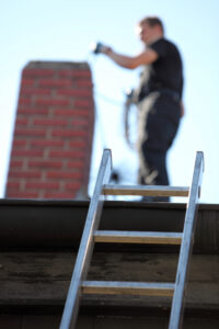 chimney sweep on roof - elkton md - ace chimney sweeps